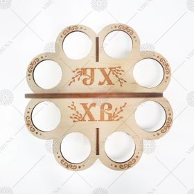 Virena ПФК_001 Подставка для яиц из дерева для вышивки бисером купить оптом в магазине Золотая Игла