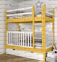 Кровать двухъярусная Малинка с ящиками №8+