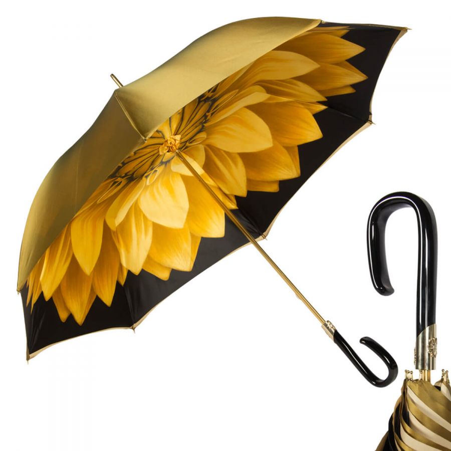 Зонт-трость Pasotti Bicolore Georgin Giallo Plastica Fiore
