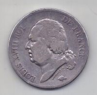 5 франков 1821 Франция Людовик XVIII
