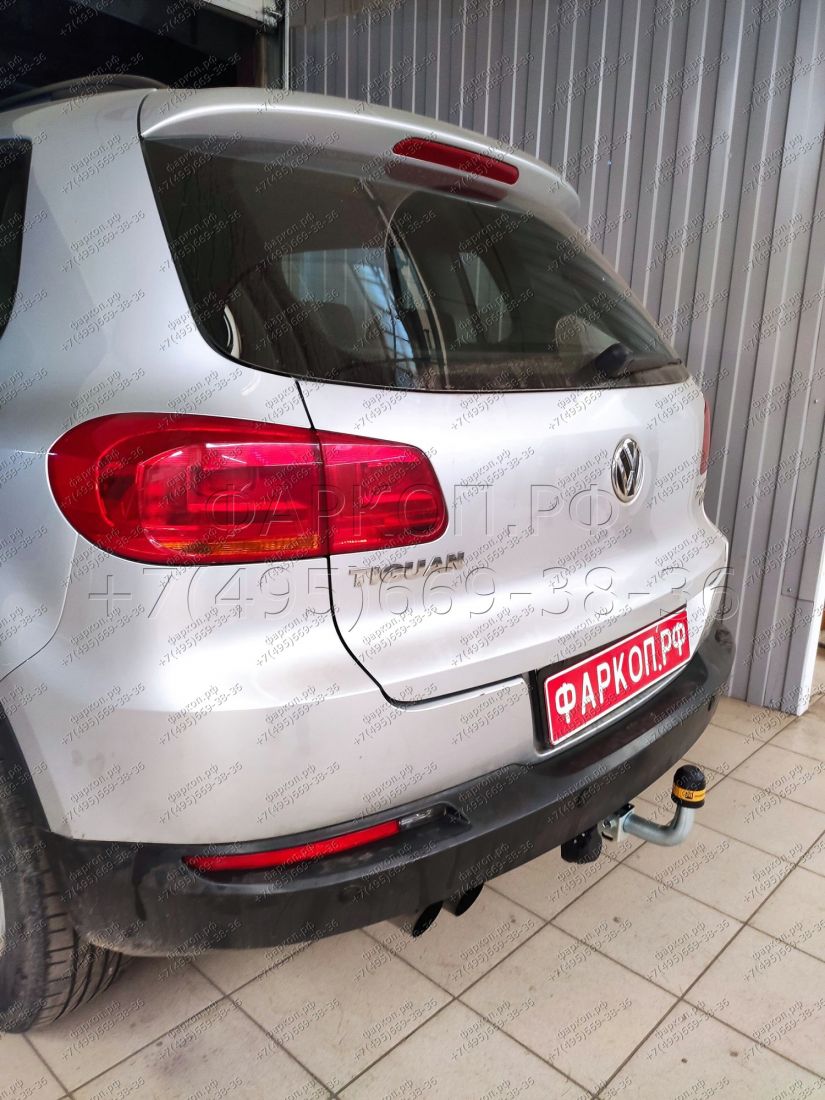 Фаркоп с оцинкованным шаром Skoda Kodiaq 2017-, Skoda Karoq 2019-, Volkswagen Tiguan II 2016-, Volkswagen Tiguan 2007-2016, Skoda Yeti 2009-2018, Audi Q3 2011-2019 крепление шара на двух болтах