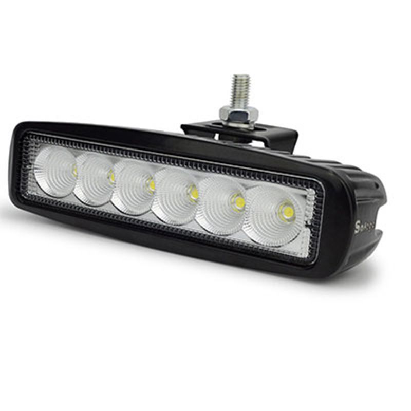 Узкая светодиодная фара 18 Ватт 6 led Epistar ближнего света прямоугольная PRO 16 см