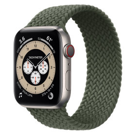 Часы Apple Watch Edition Series 6 GPS + Cellular 44mm Titanium Case with Inverness Green Braided Solo Loop