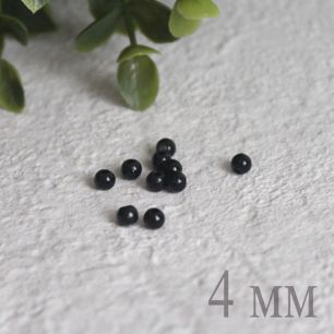 Глазки-бусины черные для игрушек 4 мм. (10 шт.)