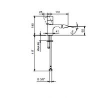 Однорычажный смеситель для биде Fantini Nice S008SWF схема 1