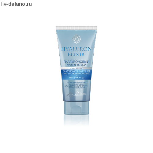 Гиалуроновый крем для лица ночной уход, 50г  Hyaluron Elixir