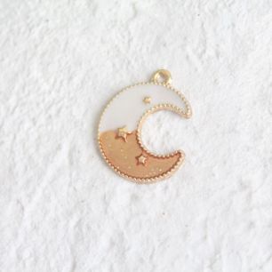 Подвеска для кукол - Месяц бронзово-белый
