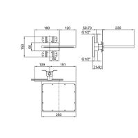 Скрытая часть верхнего душа Fantini Milano 8036A схема 1