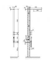 Душевая стойка Fantini Milano slim H002 с прогрессивным смесителем схема 2