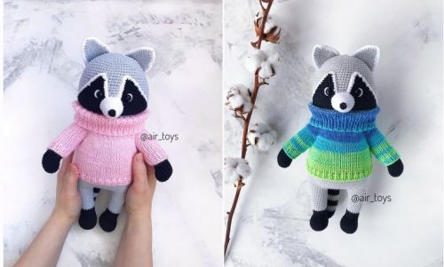 [Вязание] МК Енотик с описанием + свитер (air_toys)