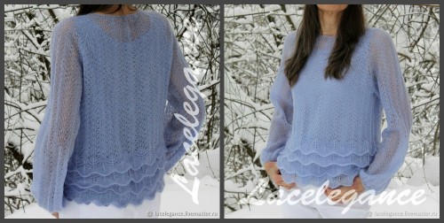 [Вязание] Пуловер Любовь в тумане (Lacelegance)