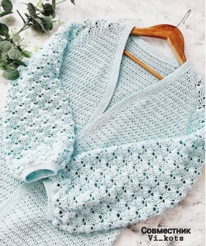[Вязание] Совместник по кардигану «Fleur Basic» (vi_kots)