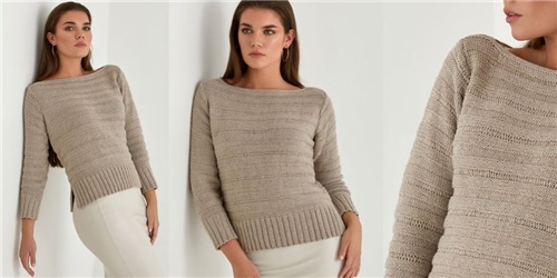 [Вязание] Женский пуловер спицами Sandy (Kim Hargreaves)