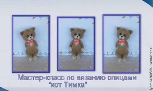 Мастер-класс по вязанию спицами 'кот Тимка' (Людмила Гудас)
