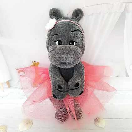 МК Бегемоша Глория (mimiknittedtoys)