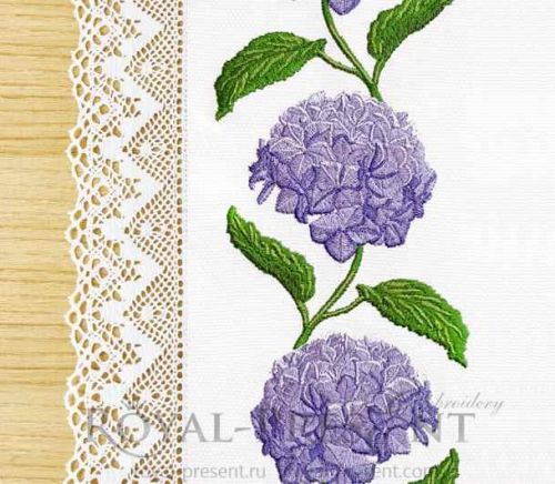 Бесконечный Дизайн машинной вышивки Гортензия [Royal Present]