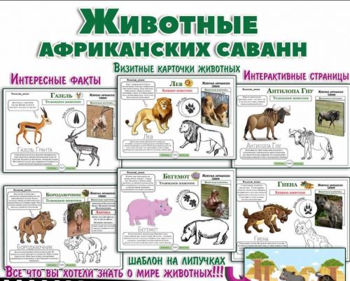 Животные африканских саванн (Елена Солдатова)