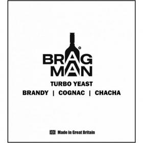 Спиртовые дрожжи Bragman для фруктовых браг "Бренди/Коньяк/Чача", 60 г. срок д0 31.07.22 г