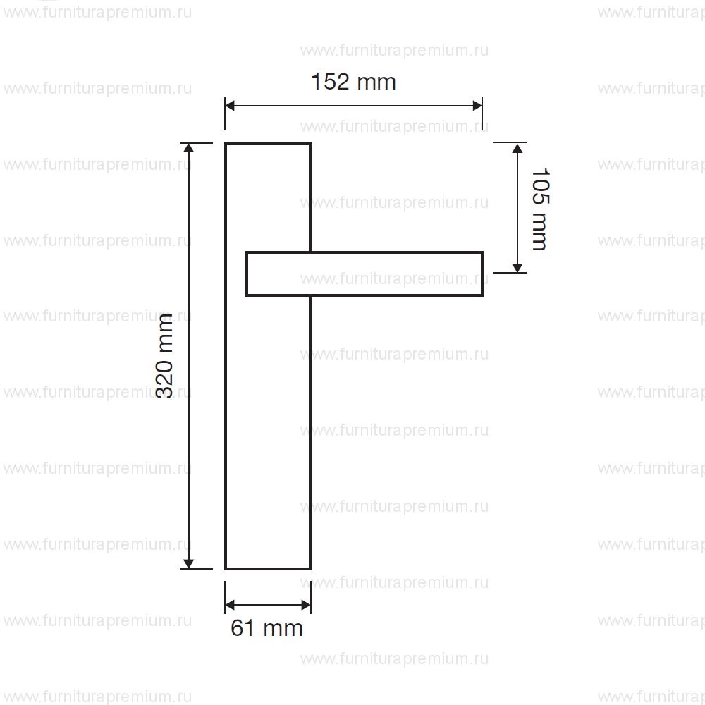 Ручка на планке Linea Cali Frida 1700 PL