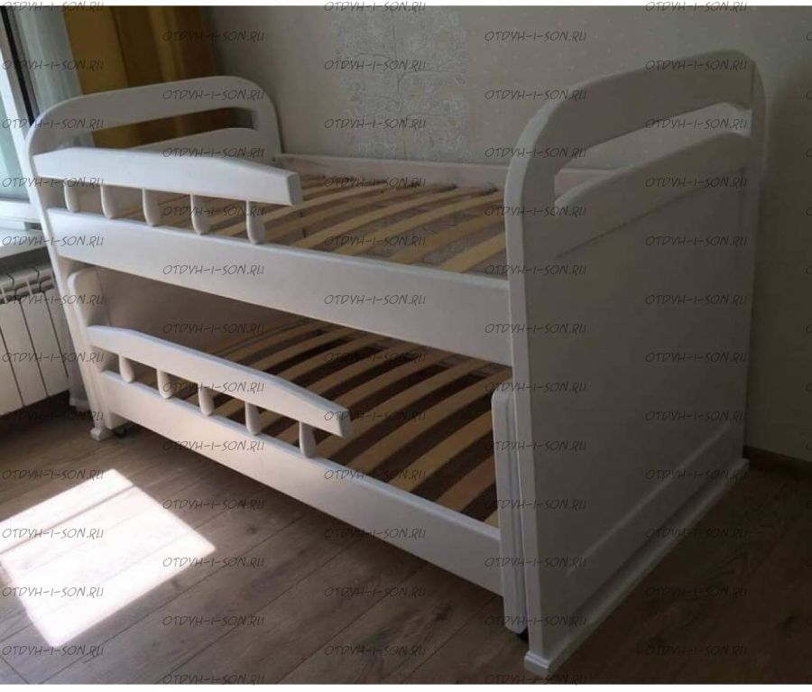 Кровать двухъярусная Мурзилка выкатная №В