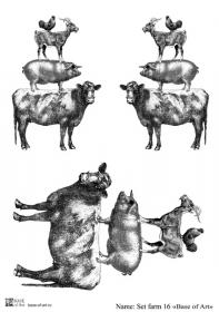 Декупажная карта Base of art, 20*30 см, Set farm 16