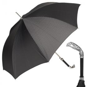 Зонт-трость Pasotti Greyhound Silver Codino Black