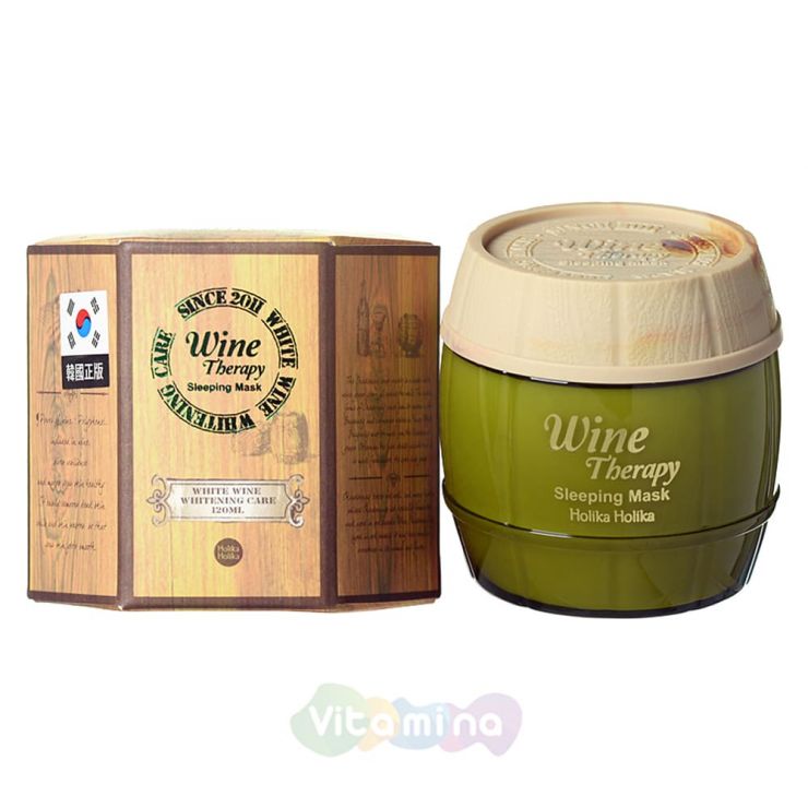 Holika Holika Ночная обновляющая маска с белым вином Wine Therapy Sleeping Mask White Wine