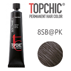 Goldwell Topchic Eluminated 8SB@PK - Стойкая краска для волос Серебристый блонд с розовым сиянием 60 мл