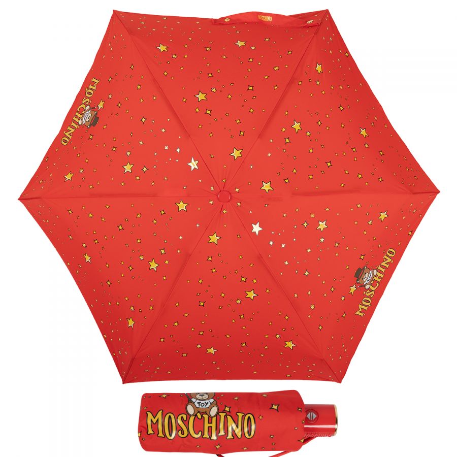 Зонт складной Moschino 8323-compactC Toy Constellation Red