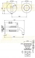 Смеситель для раковины с текстурированной ручкой Fima carlo frattini Spillo Tech F3051N схема 2