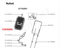 Гладильная доска отпаривателя TEFAL IXEO модели QT1020E0. Артикул CS-41959964.