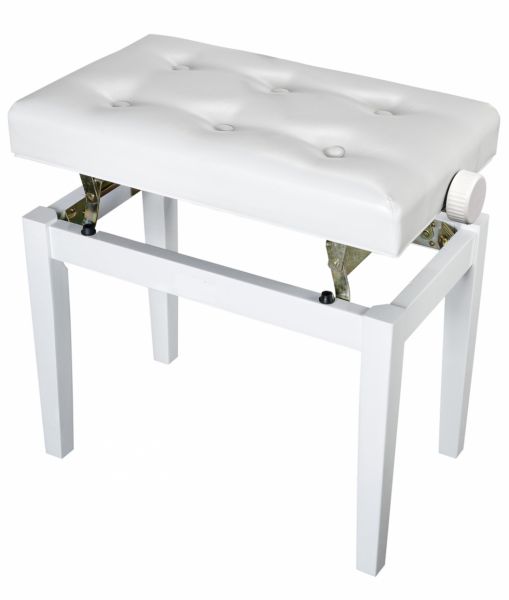 Деревянная банкетка, регулируемая, белая