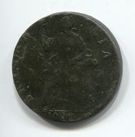 1/2 пенни 1694 Великобритания XF- Вильгельм III и Мария II