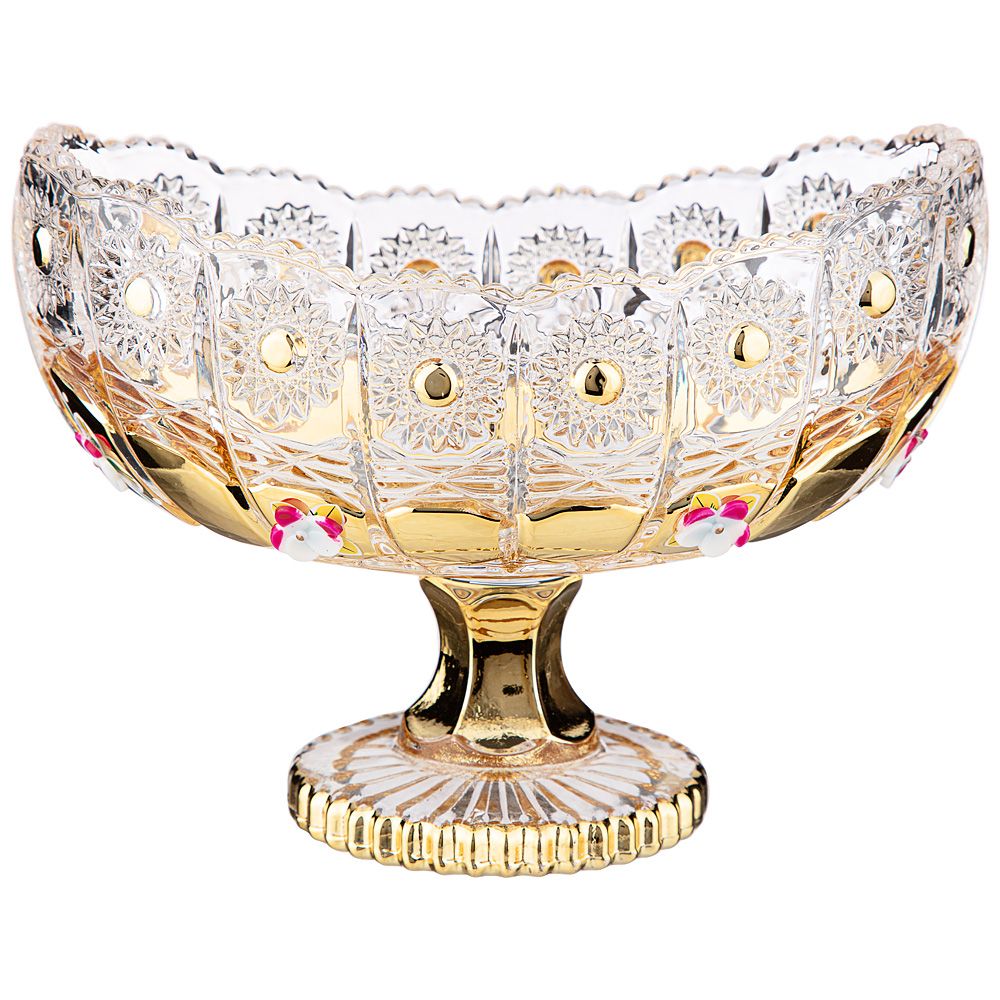 КОНФЕТНИЦА "LEFARD GOLD GLASS" 15,5*9 СМ. ВЫСОТА=11 СМ.