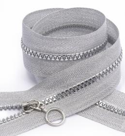 Молния MaxZipper Декоративная трактор №5 1 замок, 75 см серебряная (ТР5.СЗ.75)