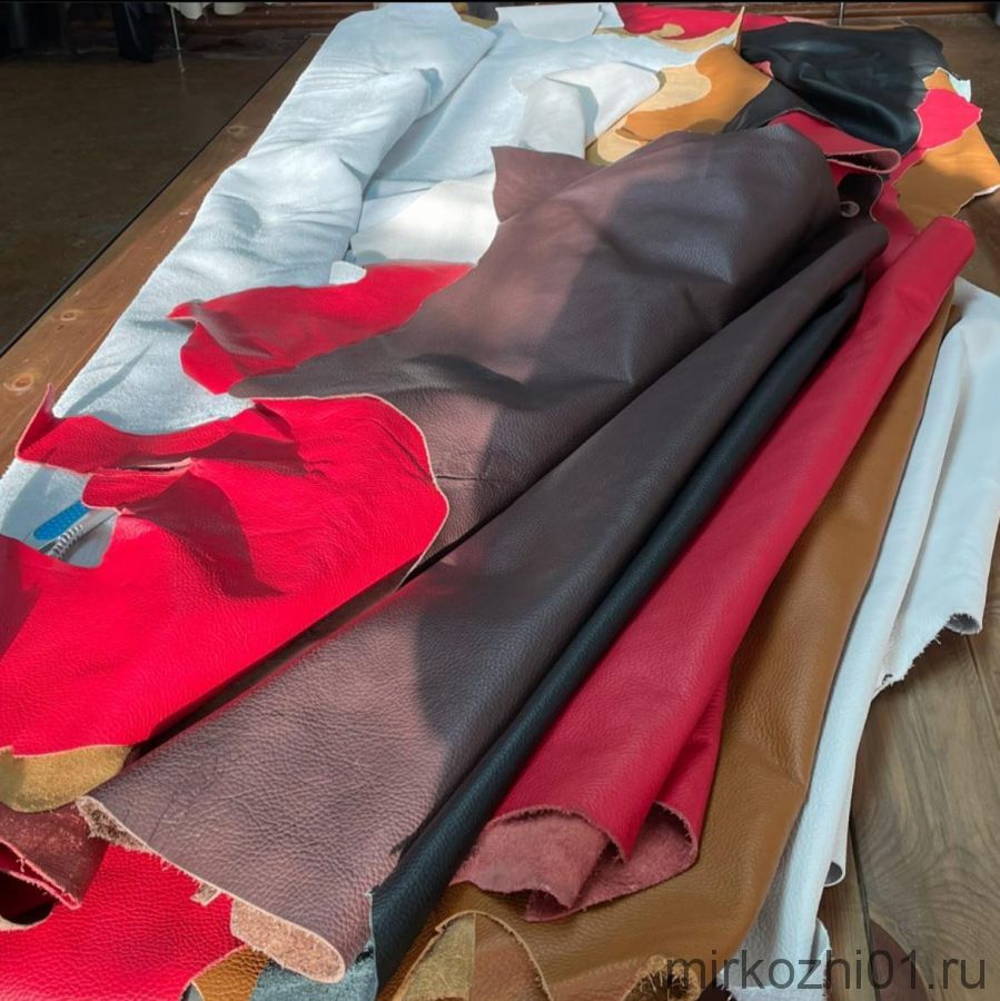 Кожа Наппа гольф цвет красный