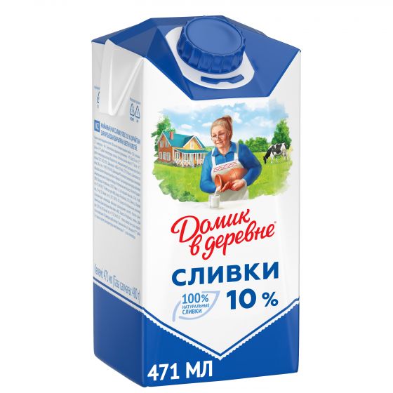 Сливки Домик в деревне 10% 480 гр