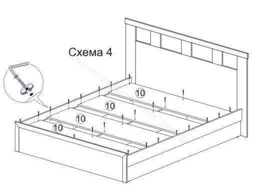 Кровать Жасмин 1,6 м