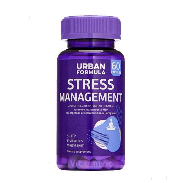 Урбан Формула Антистрессовый комплекс с 5-HTP, Stress Management, 60 капс.