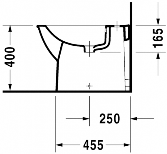 Биде Duravit напольное Darling New 225010 схема 2
