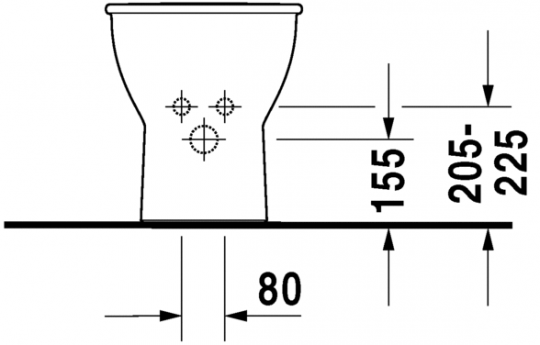 Биде Duravit напольное Darling New 225010 схема 3