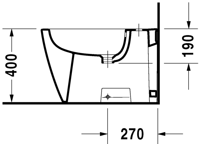 Биде Duravit напольное Starck 2 227210 схема 2