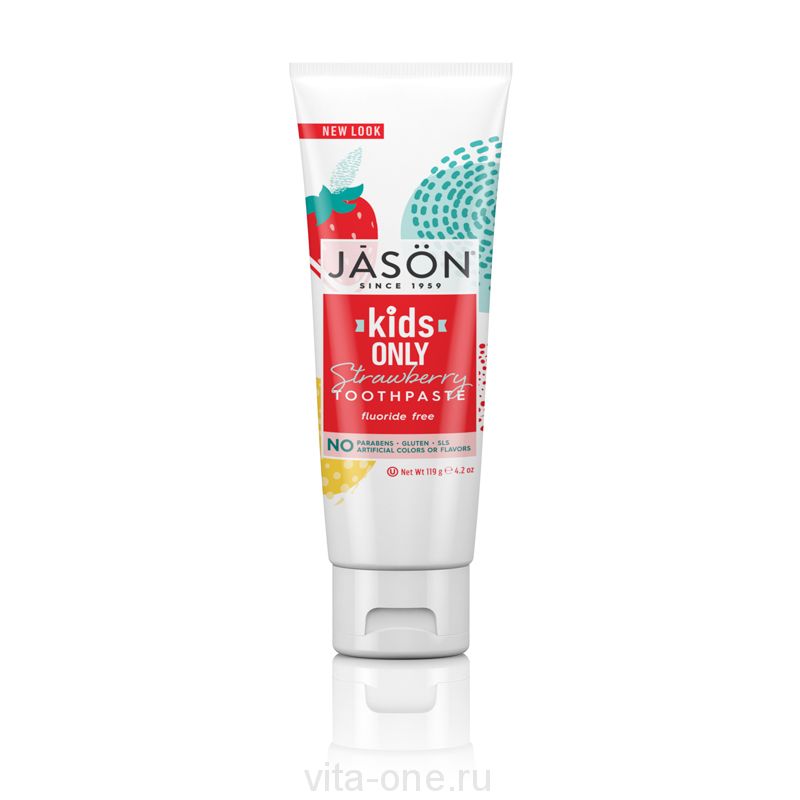 Детская зубная паста клубничная (STRAWBERRY TOOTHPASTE) Jason (Джейсон) 119 г