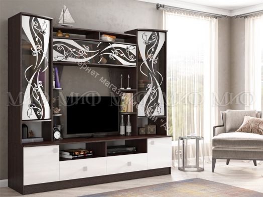 Гостиная "Женева" ПВХ компановка 1