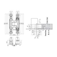 Петля скрытая Krona Koblenz KROSS8 K2810 для дверей до 100 кг схема