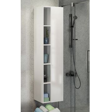 Шкаф-колонна Comforty  Милан-40 белый глянец