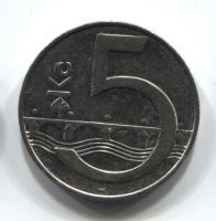 5 крон 1994 Чехия