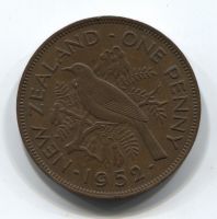 1 пенни 1952 Новая Зеландия