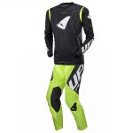 UFO Deepspace Black/Neon Yellow джерси и штаны для мотокросса, черные