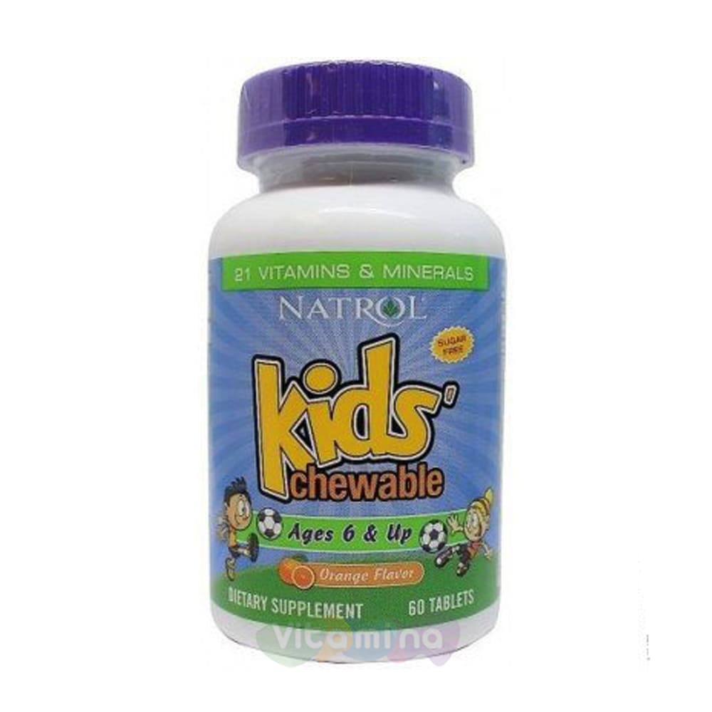 Natrol Витамины для детей Kid's Chewable 6 & Up, 60 табл. купить в ...